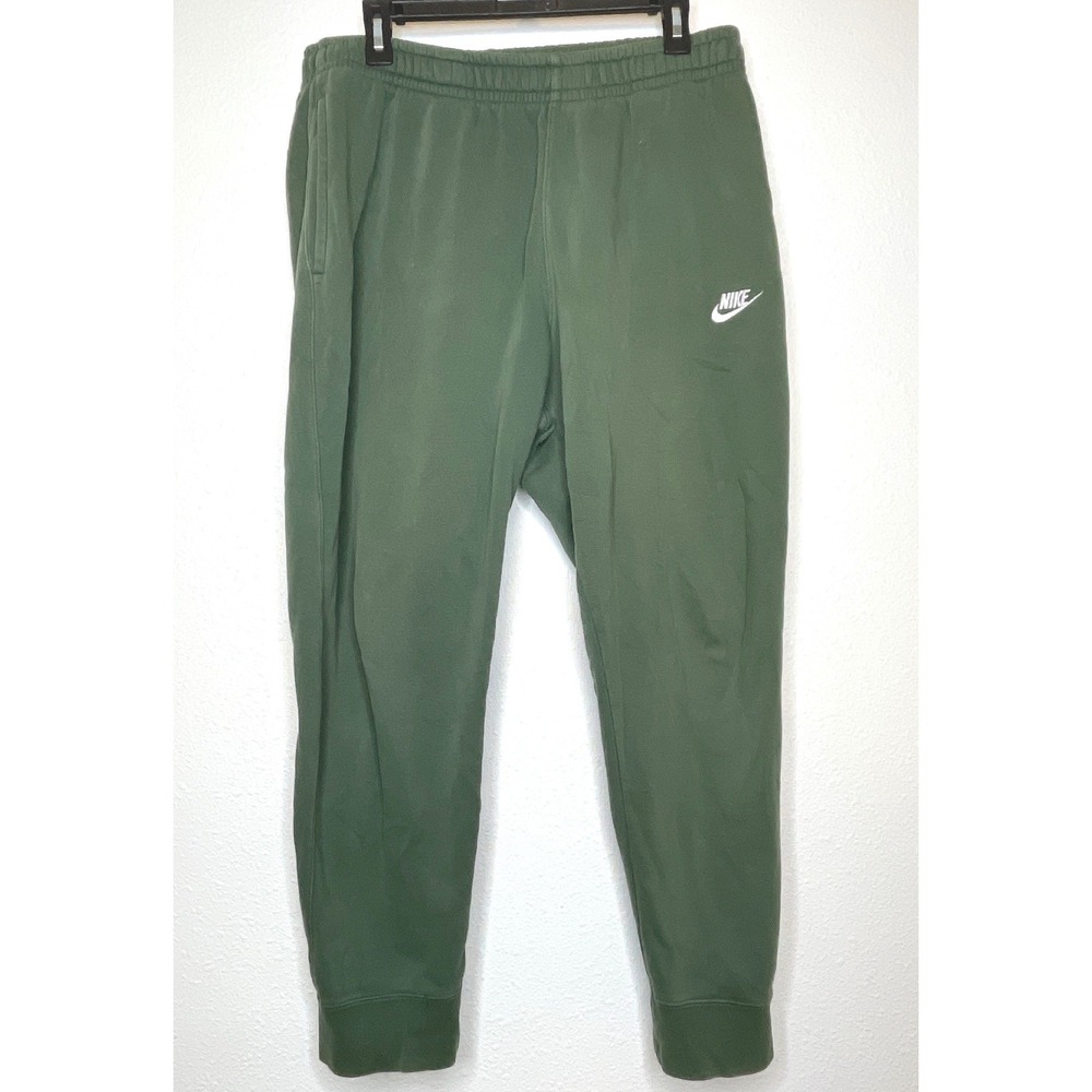 Nike Mens Sweatpants  Club Fleece Joggers Tapered XL Green